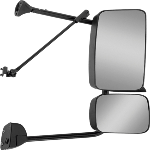 CONJUNTO ESPELHO RETROVISOR COM ESPELHO AUXILIAR MB AXOR / ATEGO 2014/2021 - COM DESEMBAÇADOR