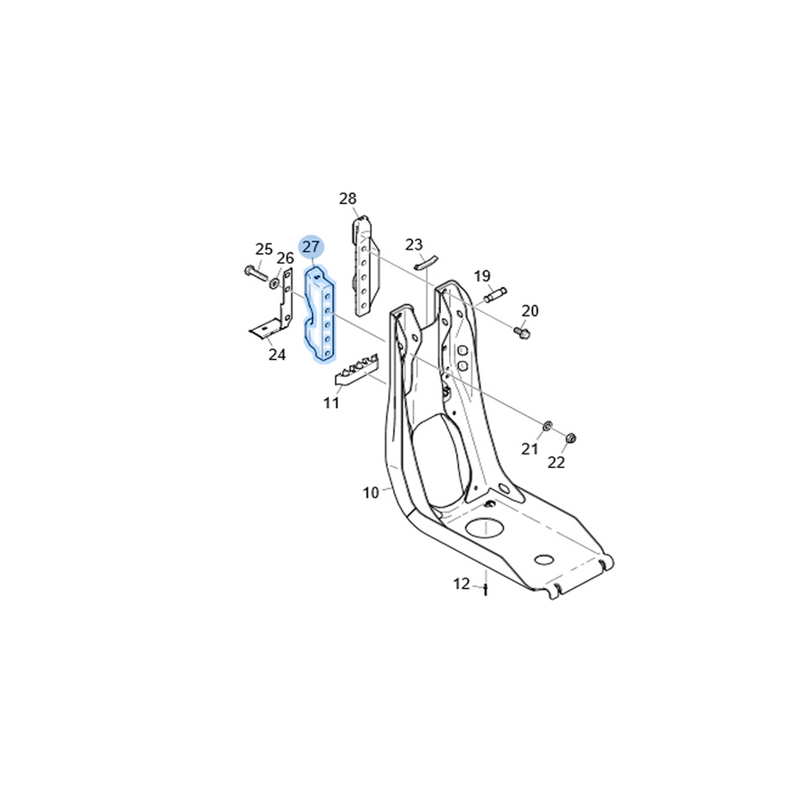 SUPORTE ESPAÇADOR TANQUE ARLA SCANIA S5 - 1787518