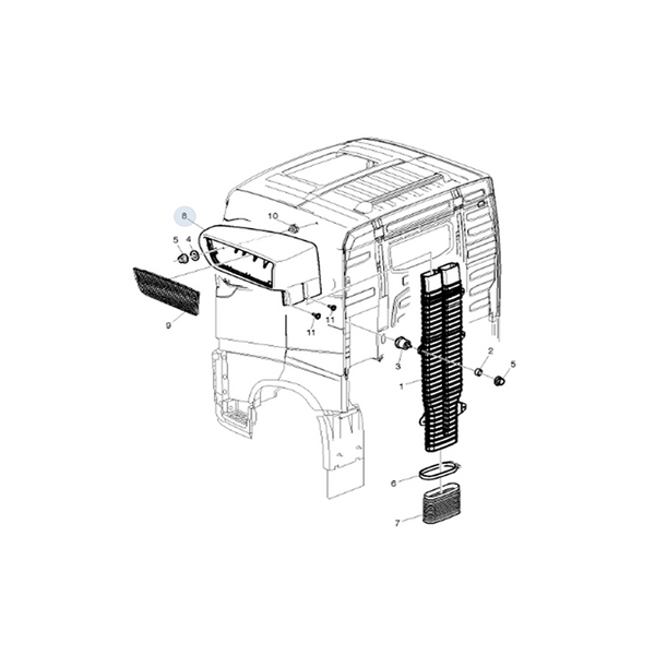 CHAPEU FILTRO AR CABINE VOLVO FH4 após 2015