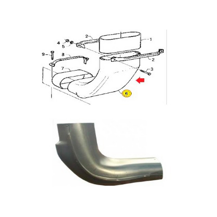 CURVA MAIOR SAÍDA FILTRO SCANIA TR112 113 FIBRA