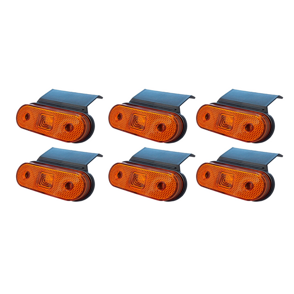 KIT C/6 LANTERNA LATERAL BIVOLT COM SUPORTE MÓVEL