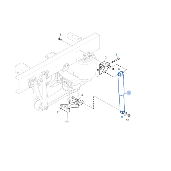 AMORTECEDOR SUSPENSÃO TRASEIRA SCANIA S5 S6 OLHO + OLHO - 1854537