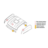 PAINEL TRASEIRO TETO SCANIA S5 HIGHLINE / STREAMLINE