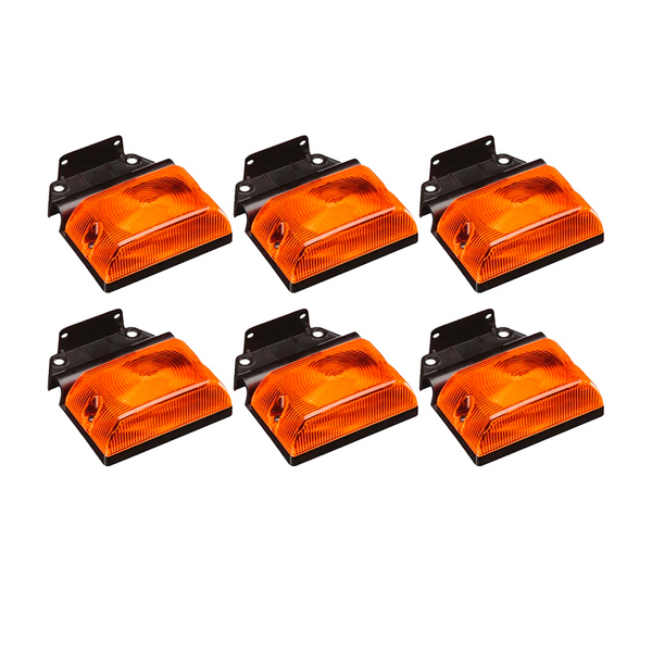 KIT C/6 LANTERNA LATERAL CARRETA COM SUPORTE