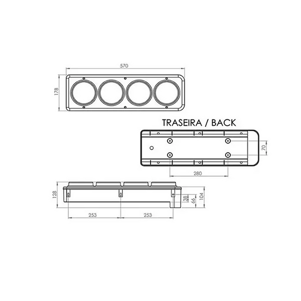 LANTERNA TRASEIRA CARRETA FACCHINI COM RE DE LEDS